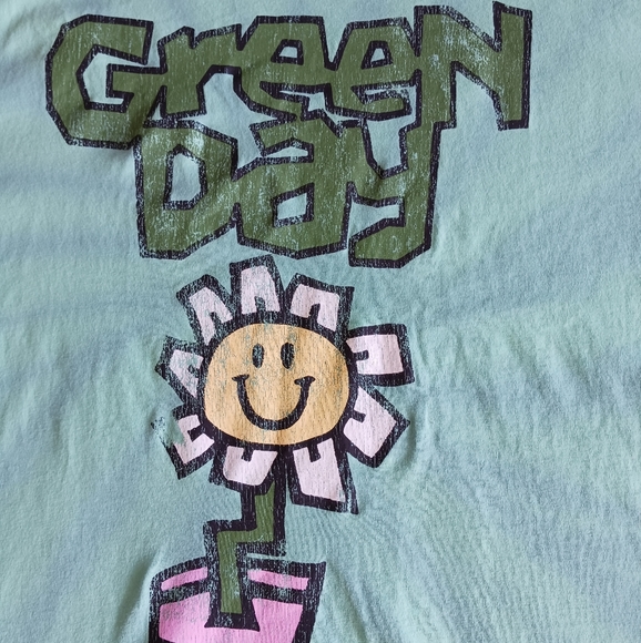 Tie dye Green day band T-shirt by divided. tag reads small, but fits bigger! - Picture 6 of 9
